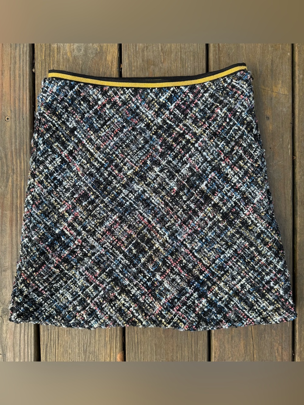 Corey Lynn Carter Multicolor Metallic Tweed XS Mini Skirt!